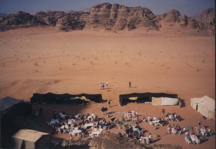 main camp inside the desert